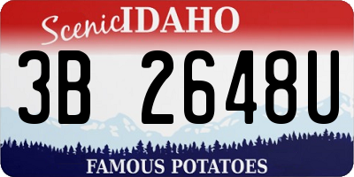 ID license plate 3B2648U
