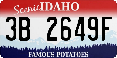 ID license plate 3B2649F