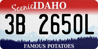 ID license plate 3B2650L