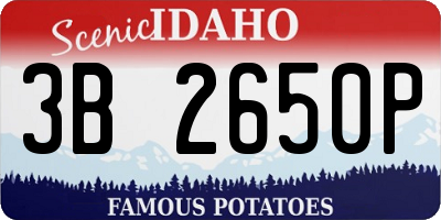 ID license plate 3B2650P