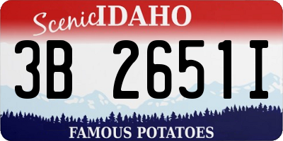 ID license plate 3B2651I