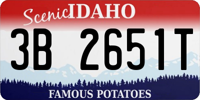 ID license plate 3B2651T