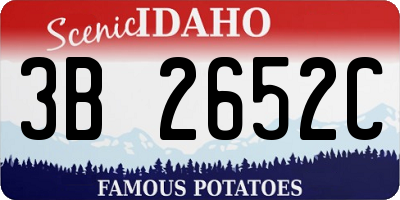 ID license plate 3B2652C