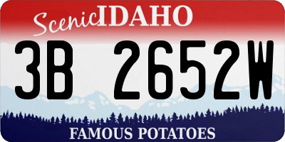 ID license plate 3B2652W