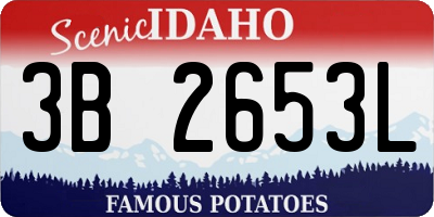 ID license plate 3B2653L