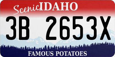 ID license plate 3B2653X
