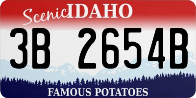 ID license plate 3B2654B