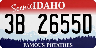 ID license plate 3B2655D