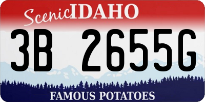 ID license plate 3B2655G
