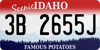 ID license plate 3B2655J