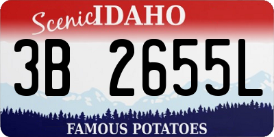 ID license plate 3B2655L