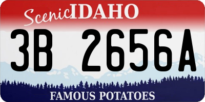 ID license plate 3B2656A