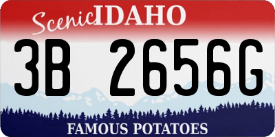 ID license plate 3B2656G
