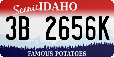 ID license plate 3B2656K