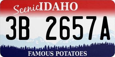 ID license plate 3B2657A
