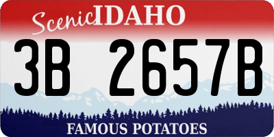 ID license plate 3B2657B