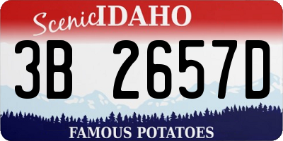 ID license plate 3B2657D