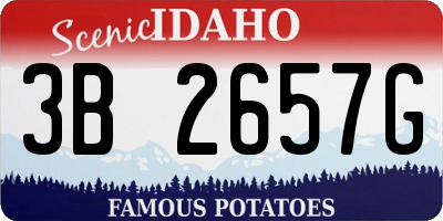 ID license plate 3B2657G