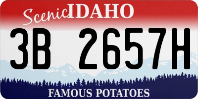 ID license plate 3B2657H
