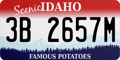 ID license plate 3B2657M