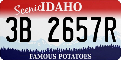 ID license plate 3B2657R