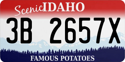 ID license plate 3B2657X