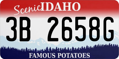 ID license plate 3B2658G