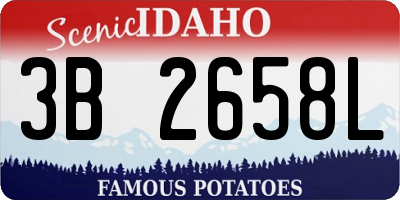 ID license plate 3B2658L