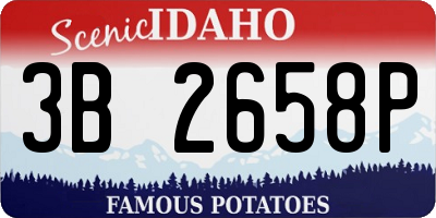 ID license plate 3B2658P