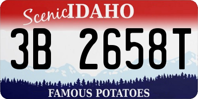 ID license plate 3B2658T