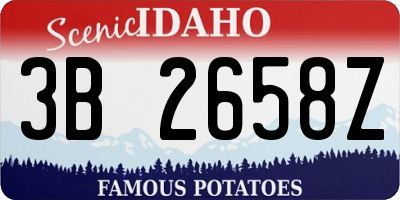 ID license plate 3B2658Z