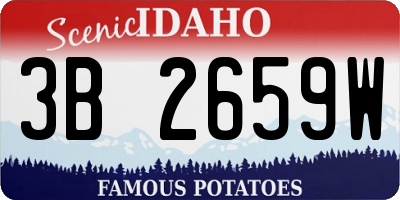ID license plate 3B2659W