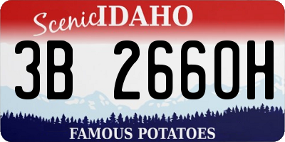 ID license plate 3B2660H