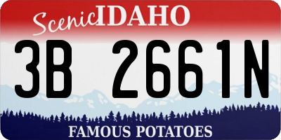 ID license plate 3B2661N