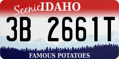 ID license plate 3B2661T