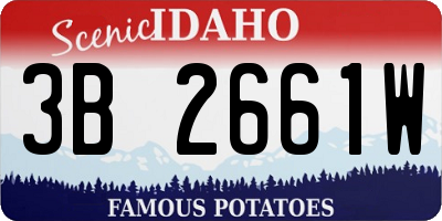 ID license plate 3B2661W
