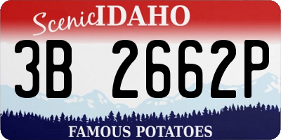 ID license plate 3B2662P