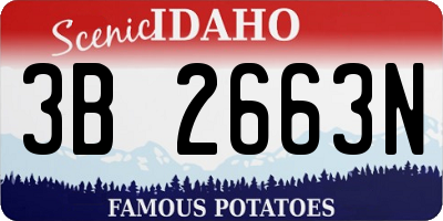 ID license plate 3B2663N