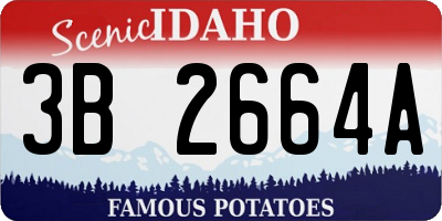 ID license plate 3B2664A