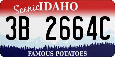 ID license plate 3B2664C