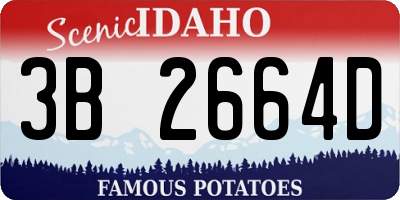 ID license plate 3B2664D