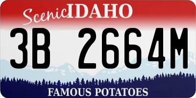 ID license plate 3B2664M