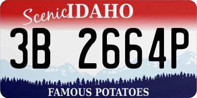 ID license plate 3B2664P