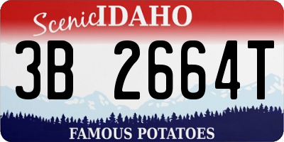 ID license plate 3B2664T
