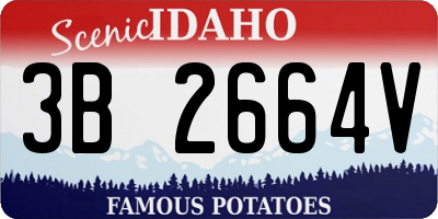 ID license plate 3B2664V