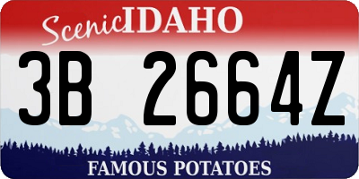 ID license plate 3B2664Z