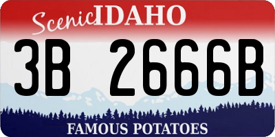 ID license plate 3B2666B