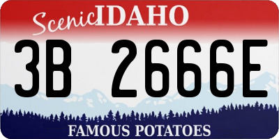 ID license plate 3B2666E