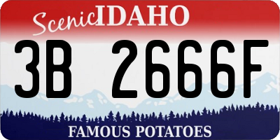 ID license plate 3B2666F
