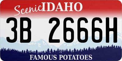 ID license plate 3B2666H